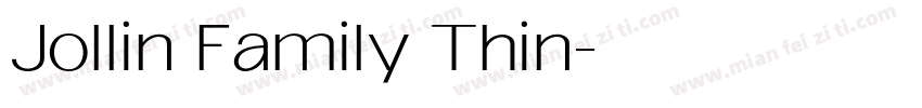 Jollin Family Thin字体转换